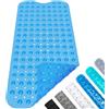 Baozun Tappetino Antiscivolo per Vasca da Bagno e Doccia,100 x 40cm Extra Lungo con Ventose Bath Mat Universale per Bagno, in PVC,Antibatterico,Resistente alla Muffa,Lavabili in Lavatrice