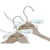 Happenings Set di 2 grucce personalizzate per matrimonio - con nomi e data, stile boho, in legno naturale