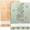 hobbymio.it Set di 2 Strofinacci da Cucina da Ricamare a Punto Croce, 2 Canovacci in Jacquard con Tela Aida, Coppia di strofinacci Puro Cotone, Made in Italy (02 PAPAVERI G-V)