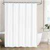 LUKDUNG Tenda da bagno in poliestere, 200 x 200 cm, anti muffa per bagno, tenda da doccia in tessuto, impermeabile, lavabile, con 13 ganci, colore: bianco