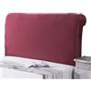 ZCXRYFL Elastica Copertura Per Testiera Per Letto Imbottito/Legno/Pelle Copri Testata Del Letto Matrimoniale Singolo Rettangolare/Leggermente Stondata Fodera Testiera Letto Prote(Lunghezza:150-170cm,Rosso2)