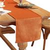 HSTWODE 1 runner da tavolo in velluto, moderno, lavabile, per sala da pranzo, feste, vacanze, esterni, decorazione per interni (33 x 140 cm, arancione)