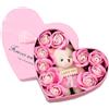 YUPDFGB - Scatola di Rose Artificiali, Orsacchiotto con Scatola Regalo di Rose, Scatola Regalo di Fiori di Sapone, Rose Artificiali, Fiori Finti, Regali Romantici di Rose Per Sempre, Regali per la