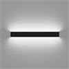 Klighten Applique da Parete Interno Moderno LED 83CM Lampada da Parete 30W Bianco Freddo 6000K Lampada da Muro per Camera da Letto Soggiorno Corridoio Scale (Nero)