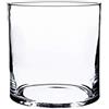 INNA-Glas Vaso cilindrico in Vetro Sansa, Trasparente, 15cm, Ø 15cm - Portacandela Decorativo/Vaso da Tavolo