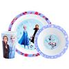 Disney Set di stoviglie per bambini Frozen, set da 3 pezzi con piatto, ciotola e tazza in PP riutilizzabili per bambini, set di bicchieri e stoviglie per i pasti, dai 36 mesi in su