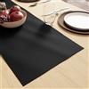 Encasa XO Runner da Tavolo in Finta Pelle | Dimensione 30x91 cm con Spessore di 0,7 mm | Impermeabile & Retro in Tricot Antiscivolo | Colore Nero per Decorazione Tavolo da Pranzo e Cucina