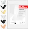 HIMEETIME® 1x Cornice 50x70 cm,Cornice in metallo argento,Cornice per documenti 50x70 cm Collage grande,Cornice in metallo Cornice in alluminio,Cornice per quadri 50x70 Cornice per foto