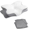 VGECEE Federa Cuscino Cervicale Ergonomico per JK79 Federa di Ricambio Cuscino Ortopedico Federa di Ricambio Lavabile Federe per Cuscini in Memory Foam Federa per Cuscino (Solo per 63 x 38 x 14cm)