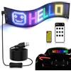 BRIMETI Insegna Luminosa LED Pannello LED Programmabile 17.3x6.9cm USB 5V Schermo Flessibile Scorrimento Matrice con Bluetooth APP Controllo Display per Auto Bar Negozio Festa Decorazione