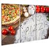islandburner Quadro moderno Amo la pizza scritta nella farina Stampa su tela - Quadri moderni x poltrone salotto cucina mobili ufficio casa - fotografica formato XXL GNQ