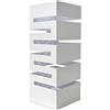 Huamirra Portaombrelli Metallo, Moderno Porta Ombrelli in Metallo, Portaombrelli Elegante Design Moderno in Metall, 16 x 16 x 42 cm, Elegante per Interni ed Estern(Bianco)