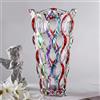Puremagics Vaso colorato dipinto a mano alto 28 cm, vaso di fiori decorativo per casa, tavolo da pranzo, soggiorno, ufficio, matrimonio, festa, vaso decorativo fatto a mano (colorato)