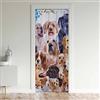 Loussiesd Tende oscuranti graziose con cani per finestra, trattamenti per animali, tende per porte, tende oscuranti per camera da letto, cucciolo di cane, fiori, isolamento termico, tende oscuranti