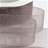 Italian Options Nastro in organza chiffon, rotolo da 38 mm x 20 m, grigio fumo