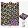 VEELU Coperta da Colorare con Pennarelli per Tessuti 150x115 cm, Coperta Colorabile con 24 Pennarelli Inclusi per Adulti e Bambini, Regalo Originale per Famiglia e Amici (S-8)
