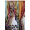Generic Yille - Tende sari in seta fatta a mano, 2 pezzi, tende in seta indiana riciclata, tende assortite in stile bohémien, patchwork bohémien, da appendere alla parete e decorazione per la casa per il