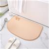 Yokqexz Tappetino da Bagno for Piccoli Spazi - Tappeto in Memory Foam Semicircolare, Impermeabile E Ad Asciugatura Rapida for WC, Doccia, Porte(Swan Orange,40 * 60cm)