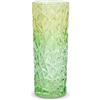 Puremagics Grande vaso verde in cristallo a forma di fiori di ghiaccio da 30 cm - Vaso moderno con design ispessito, adatto per centrotavola di Natale, decorazione per la casa, regalo per la mamma. (Verde)
