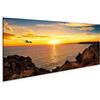 islandburner Quadro Moderno Paesaggio Tranquillo Tramonto sul Mare con Luce Solare riflessa Stampa su Tela - Quadro x poltrone Salotto Cucina mobili Ufficio casa - Fotografica Formato XXL