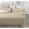 Clara Home Milano Completo Letto in Puro Cotone, Morbido e Traspirante, Misure Maxi, Lenzuolo Sopra, Lenzuolo Sotto e Federe, made in Italy. (Beatrice Beige, Matrimoniale 2 Piazze)