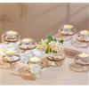 NUPTIO 8 Pezzi Portacandele in Vetro Chiaro Candela Riscaldatore Piatto, 2 Generi di Uso Portacandele Votiva, Decorazione da Tavolo per Matrimonio, Festa, Aromaterapia, Spa