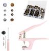 Mocrop Set di 50 bottoni automatici con pinza, bottoni automatici in acciaio inox, pinze a bottone in metallo, bottoni automatici senza cuciture. Per abbigliamento per bambini, abbigliamento fai da te