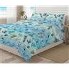Tata Home Parure Copripiumino Piazza Mezza in Cotone con Sacco Piumino e Federa Set Copripiumino Made in Italy Fantasia Marina Mod. Oceano