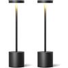 YIKUI Lampada da Tavolo Senza Fili Ricaricabile per Esterno, Interni (2 Black) | lampade a led da tavolo ricaricabili, 6000 mAh batteria, luce dimmerabile, 3 modalità di colore, per sala da pranzo