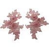GIVBRO Fiore 3D Ricamato Pizzo Appliques Collare Patch Falso Collare per Camicia Vestito FAI DA TE Artigianato Accessori Costume Rosa