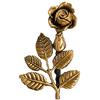 REAL VOTIVA FONDERIE D'ARTE Tralcio di Rose Decorativo per lapidi - Piccolo Dritto - Bronzo Lucido [P.09.2665/18]