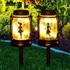 PORFOYO Lampade solari per esterni, lanterne solari per esterni, impermeabili Ip65, luci solari da giardino, luci decorative per giardino, fatina delle farfalle in barattolo per patio, valanga, giardino
