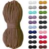 SLANTASTOFFE BRINGEN SIE UNSEREM STOFF L Cordoncino di cotone da 5 mm, cordoncino, cordino, sacca da ginnastica, 21 colori (marrone)