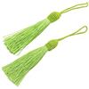 Makhry 20pcs 15.5cm / 6 Pollici Nappe Segnalibro Filo di Seta con Loop di 2 Pollici Cavo e Piccolo Nodo Cinese per la Creazione di Gioielli, Souvenir, Segnalibri, Accessorio Mestiere Fai da te (Verde Chiaro)