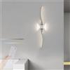 TZSMUM LED Interno Applique da Parete Moderno con Telecomando Lampada da Parete 2700K-6500K Dimmerabile Luce da Parete Acrilico Ferro Curva Design per Soggiorno Corridoio Scale (Bianco,80cm)