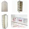GrecoShop Organizer Armadio Salvaspazio set 6 pz (1 Scarpiera Pensile da Appendere+2 Porta/Copri abiti+2 Box Contenitore Moduli multiuso Porta Biancheria+1 Scaffale Portaoggetti Pensile da Appendere) Cod. 6094