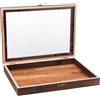 DOITOOL Scatola Espositiva Per Campioni Di Farfalle in Legno Con Coperchio Trasparente Display Protettivo Antipolvere 12.2X8.7X1.6 Pollici Per Collezioni E Decorazioni Casa