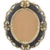 LIGUORO SHOP Cornice Ovale In Stile Barocco Veneziano Finto Vintage Shabby Chic cm 45x39 Per Foto Poster Stampe (Nero/Oro)