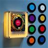 XDGJTBFMY Magneti da frigorifero in vinile retrò, lettore musicale NFC, confezione da 9 dischi musicali programmabili NFC, magnete intelligente per frigorifero con luce LED, lettore audio magnetico per casa