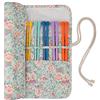 Coopay Set di Ferri da Maglia Corti da 25 cm, con Rotolo di Ferri da Maglia,7 Paia di Ferri da Maglia Colorati in Plastica per Principianti, 4,0 mm a 10 mm