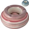Cepewa Set di 2 posacenere per tempesta, Ø 11,0 x 6,5 cm, dolomite blu/verde rosa/rosa, con inserto rimovibile (2 posacenere blu/rosa)