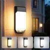 LOTMOS Applique da Esterno con Sensore di Movimento, 3 Temperature 3000K/4000K/6500K Lampada da Esterno, IP65 Impermeabile Luce da Esterno con Timer per Ingressi Corridoi Giardini, Nera