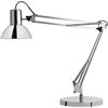 Unilux Lampada Success 80 da Tavolo a LED 11 W E27, Interruttore On-Off sul Cavo, Morsetto, Moderna, per Cameretta, Scrivanie, Ufficio, Casa, Metallo Cromato, Classe di efficienza energetica F