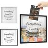 FramePro Grande scatola 3D, 28 x 28 cm, cornice da viaggio in legno con fessura, amore per biglietti, foto di viaggio, artigianato, nero (stella)