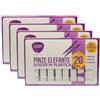 FEI FAN Pinze Elefante da Bucato in Plastica, Rinforzate, Antivento, Antiruggine, Maxi Formato da 20 Mollette (Mollette (4 Unità))