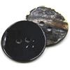 YKAFADE 10 bottoni in madreperla da 20 mm, rotondi piatti, 2 fori per il cucito, per il fai da te, naturalmente luccicanti, bottoni in madreperla per camicie, giacche, abiti, cappotti, colore nero