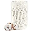 Diealles Shine Corda Macrame 5mm, Diealles Shine 100m Filo Macrame Corda di Cotone, Corda Cotone Macrame per Fai da Te, Naturale Spago Bianco per Decorazioni Acchiappasogni Tende Wall Hanging