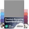 etérea Himmlische Qualität etérea extra Jersey lenzuolo con angoli 100x200-120x220 cm Grigio Epaisseur 20-35 cm - 100% Cotone - Oekotex materasso letto a molle - lenzuola 100x200cm - 120x220cm Gray