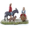 Moranduzzo Uomo con Bimbo su Botte per Presepe da Cm 6 Scala 1:32 - Altezza Max 6,8 cm - MINI 6 - Statuina Indistruttibile, Stile '700, Rifinita a Mano, Scultore M. Landi, Made in Italy
