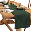 HSTWODE 1 runner da tavolo in velluto, moderno, lavabile, per sala da pranzo, feste, vacanze, esterni, decorazione per interni (33 x 220 cm, verde scuro)